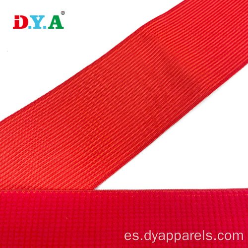 Banda elástica de felpa roja ancha de 50 mm